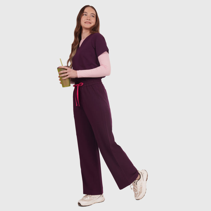 Elan High Waisted Wide-Leg Scrub Pant