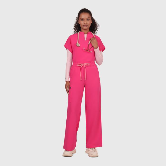 Elan High Waisted Wide-Leg Scrub Pant