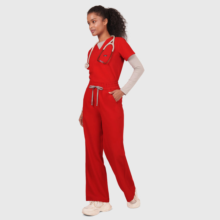 Elan High Waisted Wide-Leg Scrub Pant