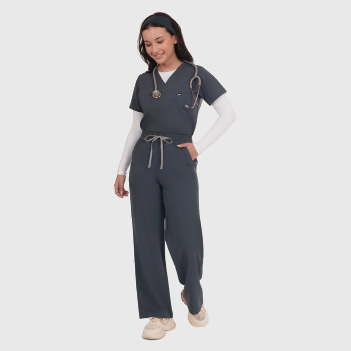 Elan High Waisted Wide-Leg Scrub Pant