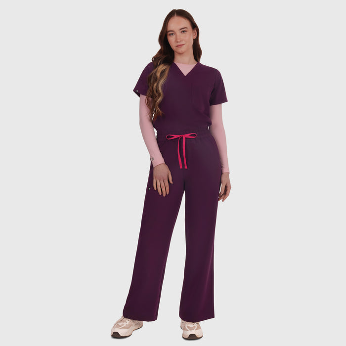 Elan High Waisted Wide-Leg Scrub Pant