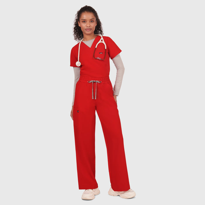 Elan High Waisted Wide-Leg Scrub Pant
