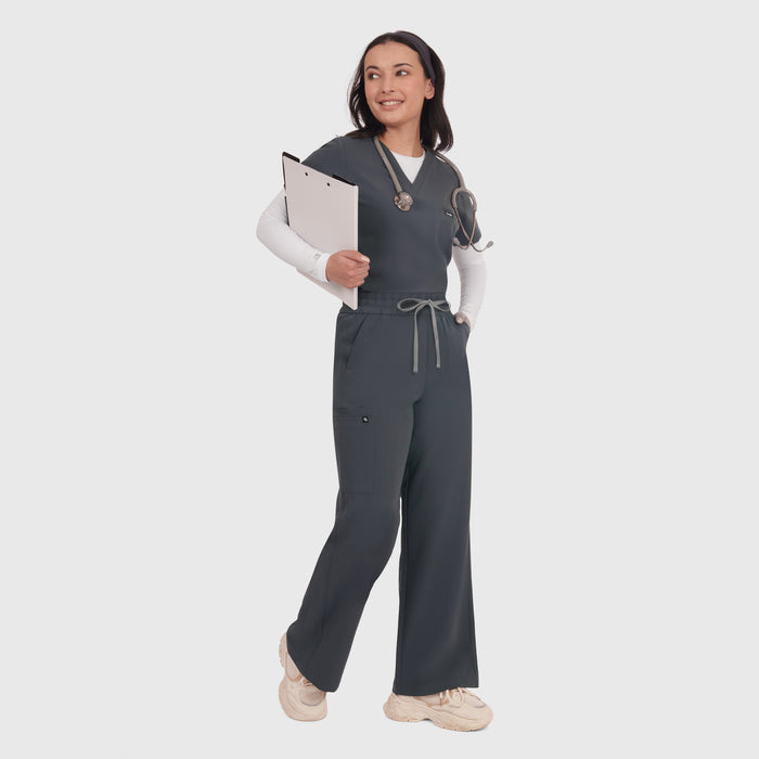 Elan High Waisted Wide-Leg Scrub Pant