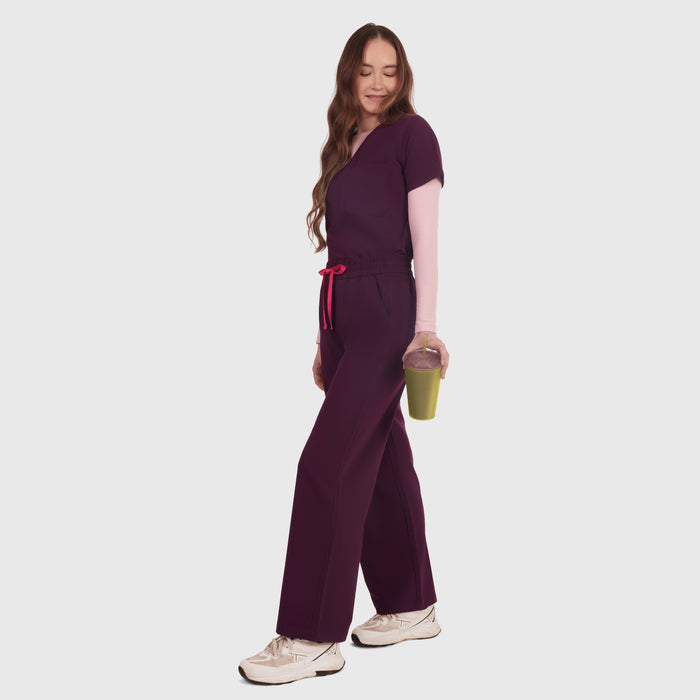 Elan High Waisted Wide-Leg Scrub Pant