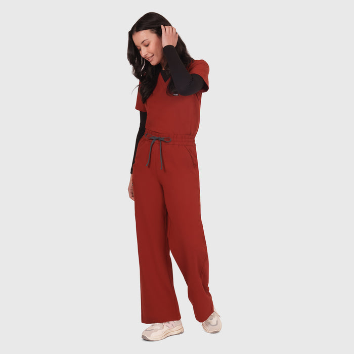 Elan High Waisted Wide-Leg Scrub Pant