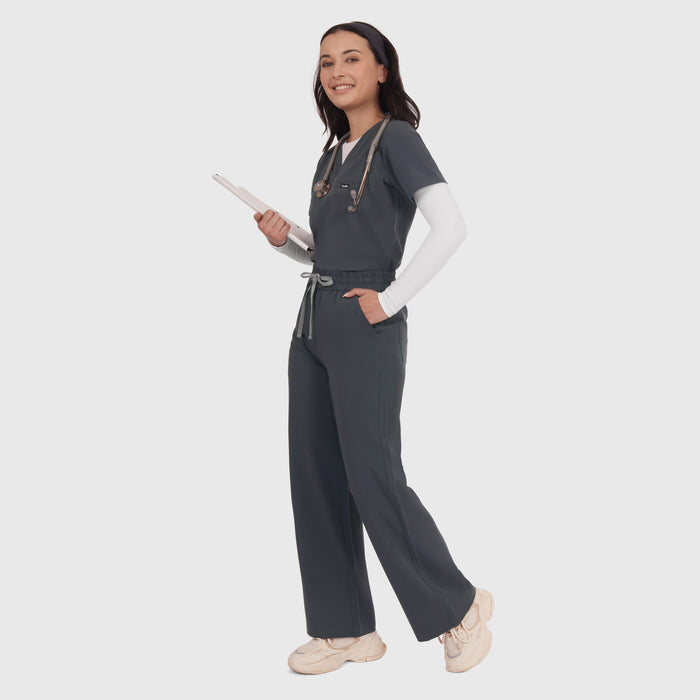 Elan High Waisted Wide-Leg Scrub Pant