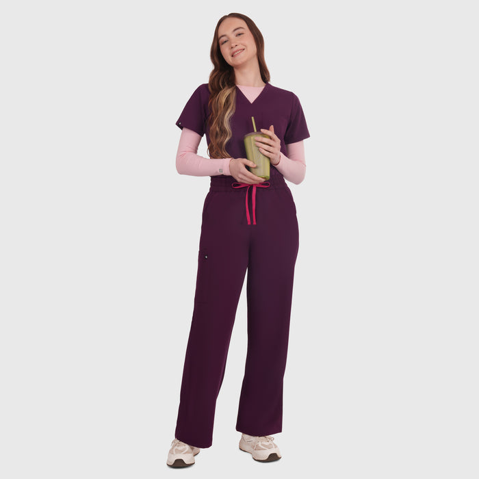 Elan High Waisted Wide-Leg Scrub Pant