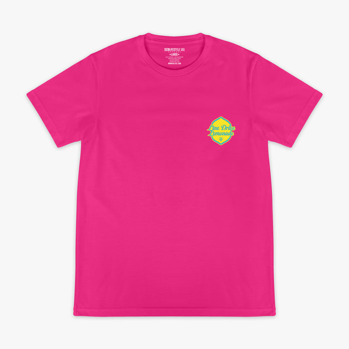 Pink Electric Lemonade graphic tee — front view