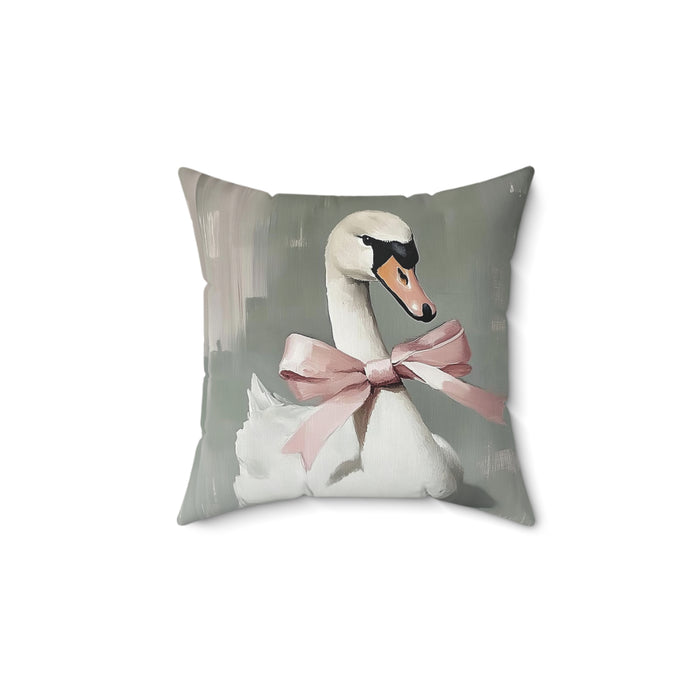 Elegant Swan Decorative Pillow, Home Decor, Gift for Animal Lovers, Nursery Accent, Soft Couch Cushion