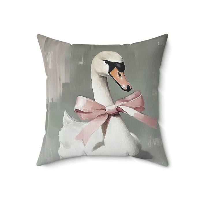Elegant Swan Decorative Pillow, Home Decor, Gift for Animal Lovers, Nursery Accent, Soft Couch Cushion