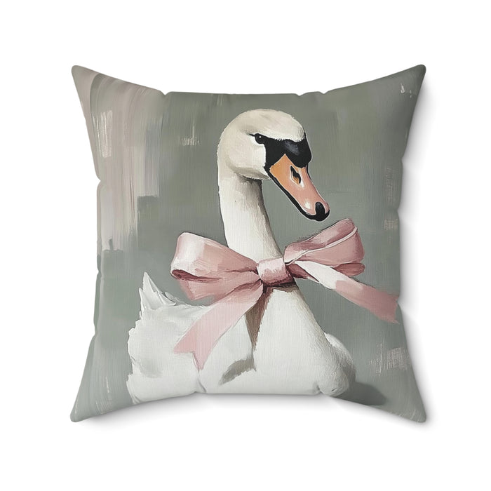 Elegant Swan Decorative Pillow, Home Decor, Gift for Animal Lovers, Nursery Accent, Soft Couch Cushion