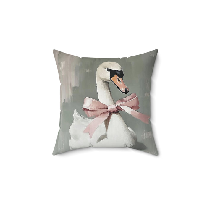 Elegant Swan Decorative Pillow, Home Decor, Gift for Animal Lovers, Nursery Accent, Soft Couch Cushion