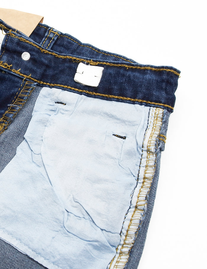 Embroidered Elastic Waist Band Cute Slim Jeans