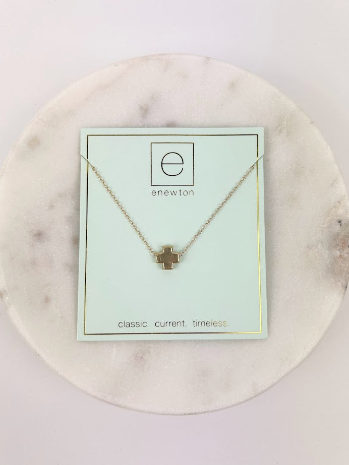 Enewton 16" Necklace - Signature Cross Gold Necklaces in  at Wrapsody