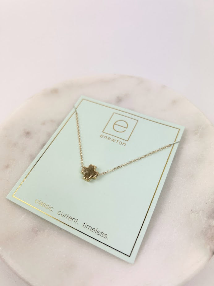Enewton 16" Necklace - Signature Cross Gold Necklaces in  at Wrapsody