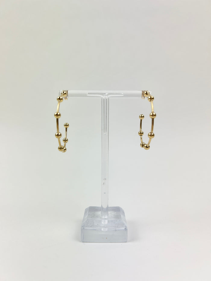 eNewton 4mm Beaded Simplicity 1.5" Post Hoop Earrings in at Wrapsody