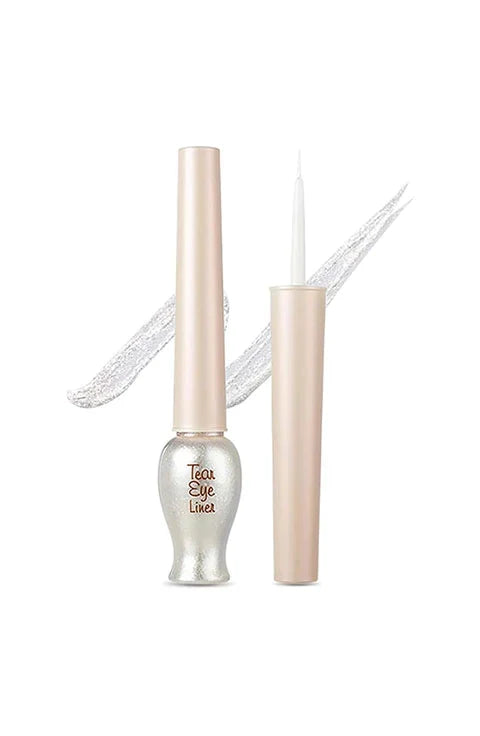 ETUDE Tear Eye Liner  01 White Crystal Pearl لاينر العيون السائل اللامع