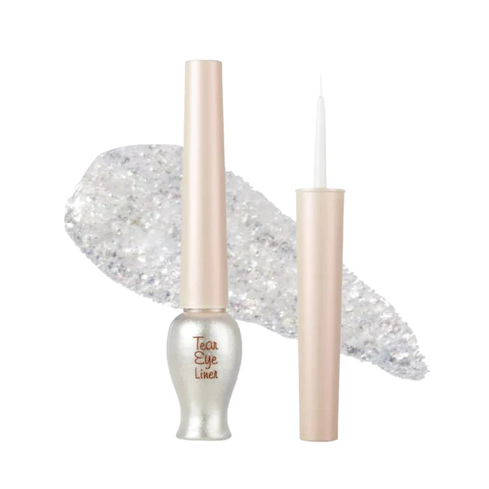 ETUDE Tear Eye Liner  01 White Crystal Pearl لاينر العيون السائل اللامع