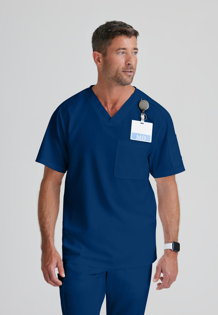 Evan Top - Indigo - Grey's Anatomy Scrubs