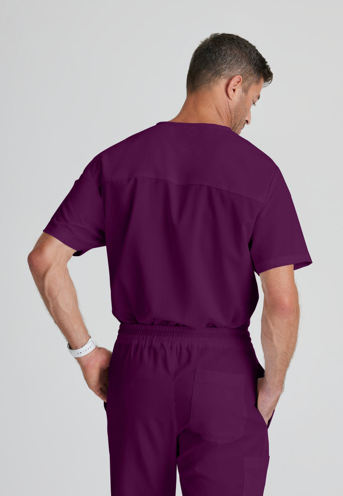 Evan Top - Wine - Grey's Anatomy Scrubs