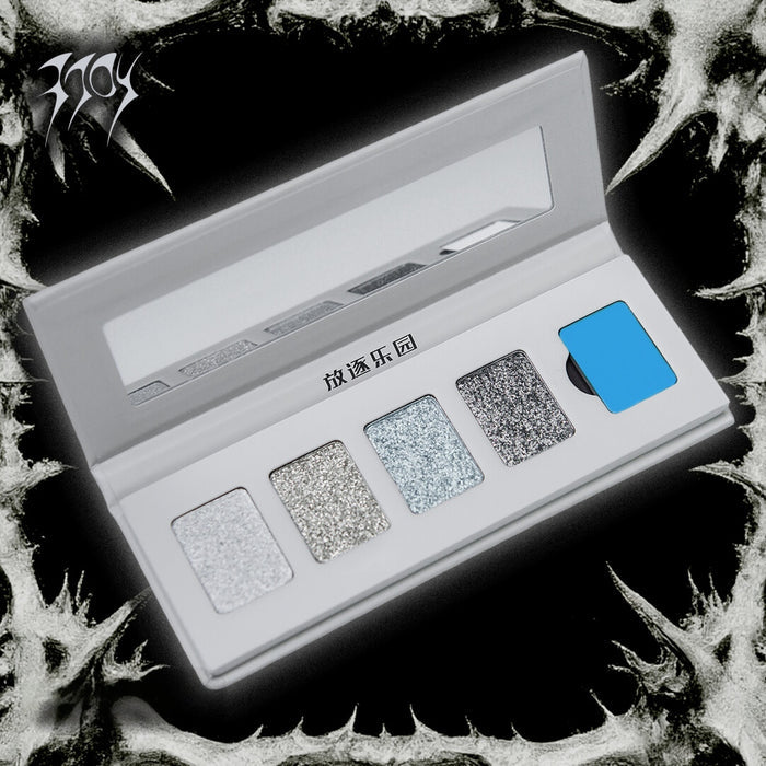 Silver Eyeshadow Palette + A02 Blue