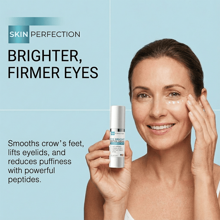 eye bright smooths crow's feet, lifts eyelids, and reduces puffiness with powerful peptides