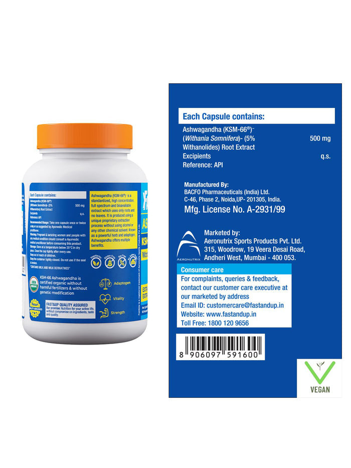 Fast&Up Ashwagandha (60 Capsules)