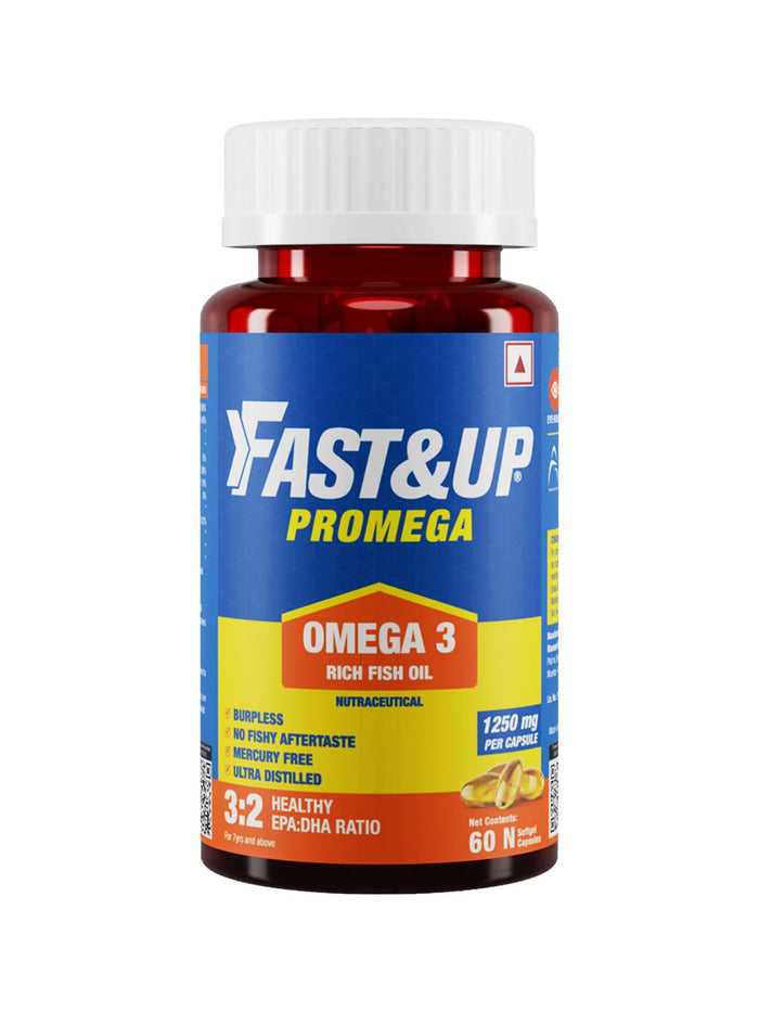 Fast&Up Omega 3 Fish Oil Softgels (60 Capsules)