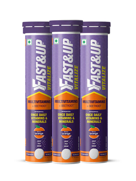 Fast&Up Orange Multivitamins for All Day - 60 Energy Tablets (Pack of 3)