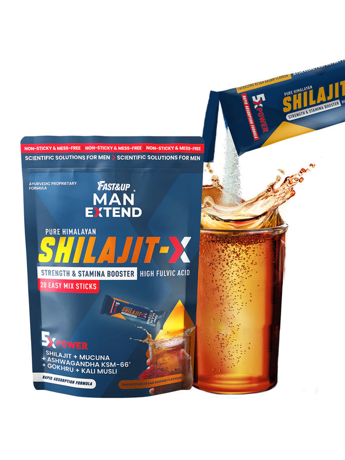 Fast&Up Pure Himalayan Shilajit Energizing Kesar Badam (20 Sticks)