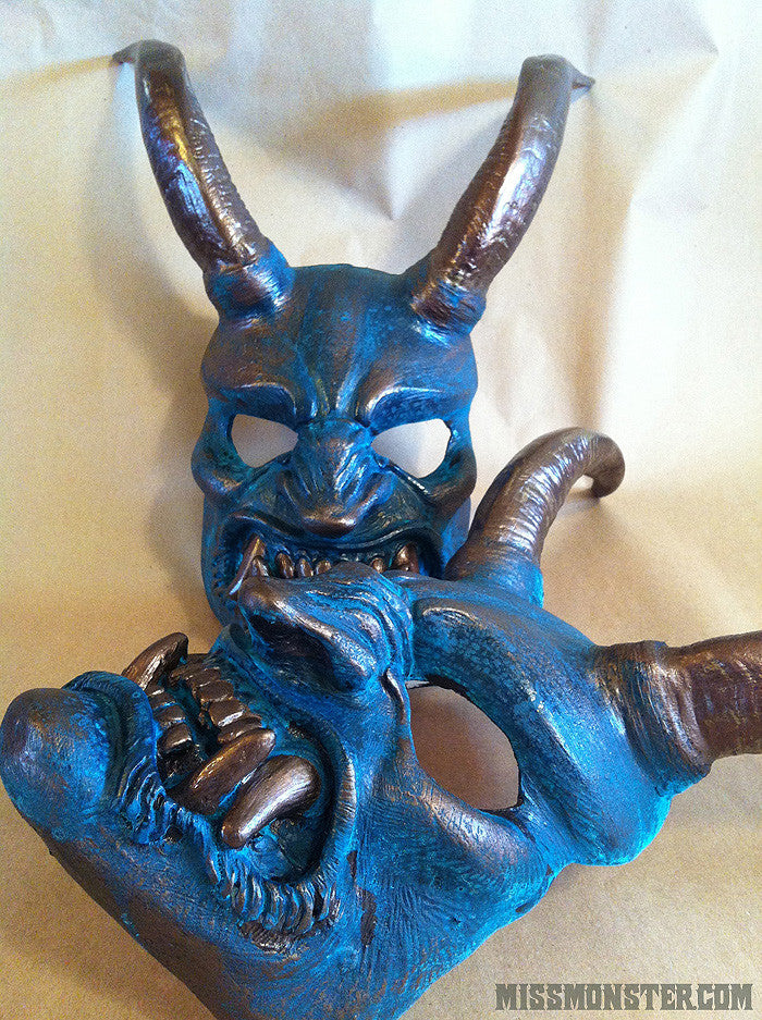 FAUX BRONZE KRAMPUS MASK