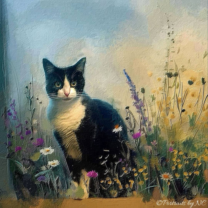 Tuxedo Cat Portrait