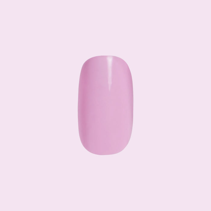 Single short squoval press-on nail in bold lilac from Fierce & Loving | Squoval | Short for easy at-home mani