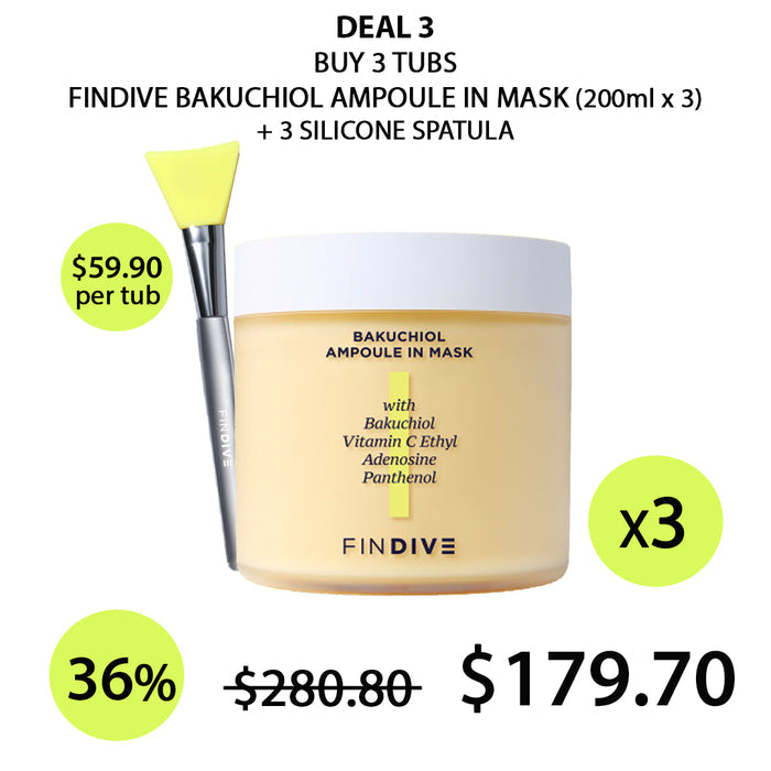 (BUY 3) FINDIVE AMPOULE IN MASK + (3 FREE) SPATULA