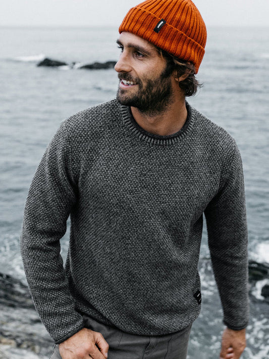 FINISTERRE BARENTS JUMPER - GREY MARL SWEATERS FINISTERRE
