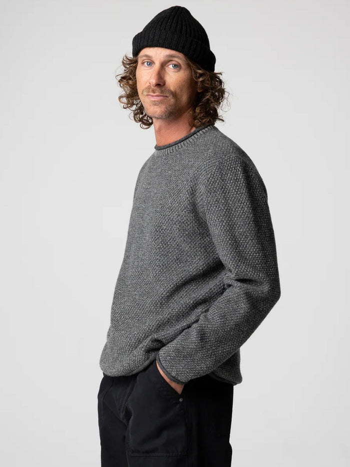 FINISTERRE BARENTS JUMPER - GREY MARL SWEATERS FINISTERRE