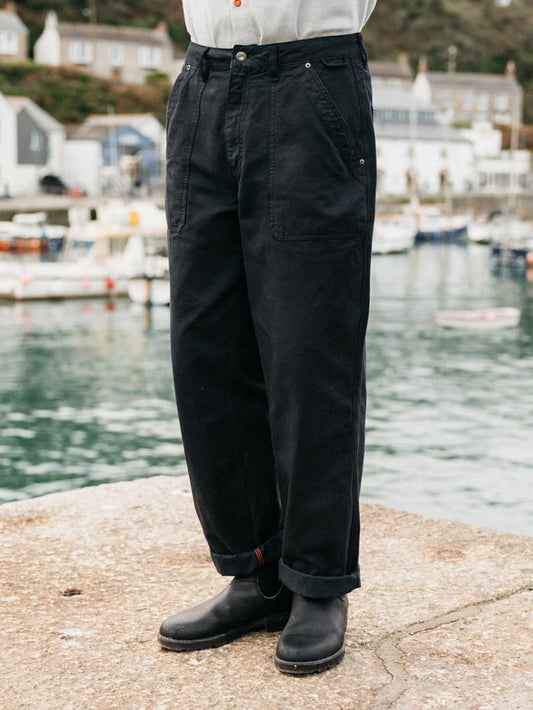 FINISTERRE BASSET TROUSER - BLACK PANTS FINISTERRE