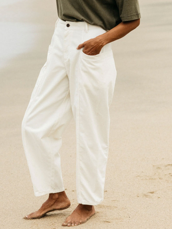 FINISTERRE CROFT BARREL TROUSER - ECRU PANTS FINISTERRE