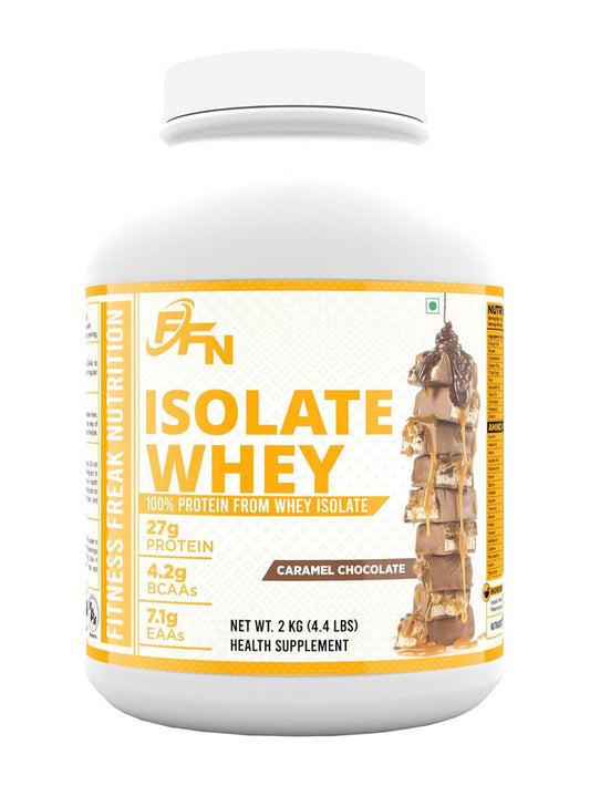 Fitness Freak Nutrition Isolate Whey Protein Caramel Chocolate Powder (2 kg)