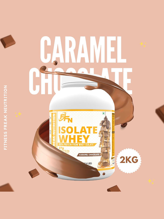 Fitness Freak Nutrition Isolate Whey Protein Caramel Chocolate Powder (2 kg)