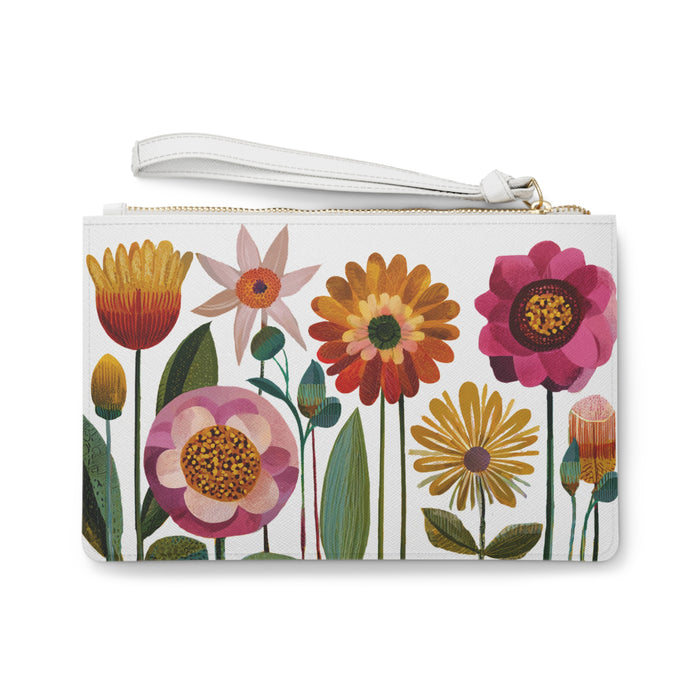Floral Clutch Bag - Vibrant Flower Print, Boho Accessory, Ideal for Parties, Travel, Gifts, Summer Events