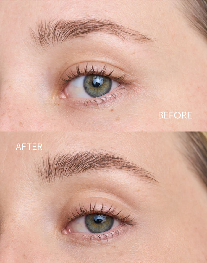 fluffy-brow-filler; light-brown: Before & After des Fluffy Brow Fillers in Light Brown