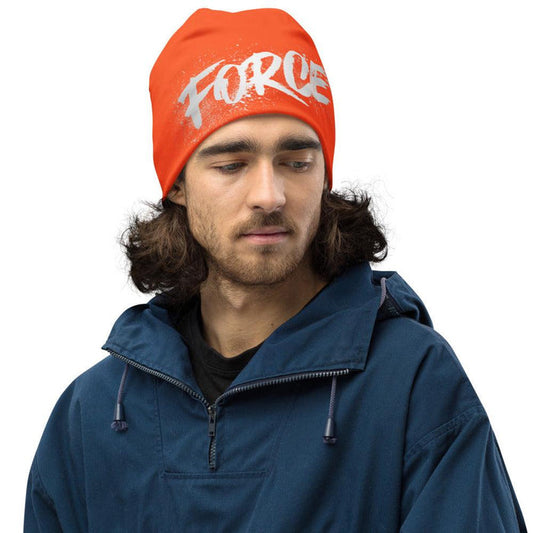 FORCE Splashed! All-Over Print Beanie (Orange) - Billyforce Shop