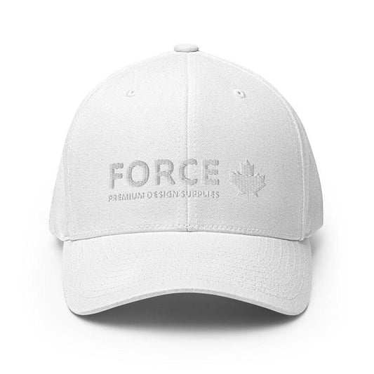 FORCE Structured Twill 3D Puff Embroidery Baseball Cap - Black & White - Billyforce Shop