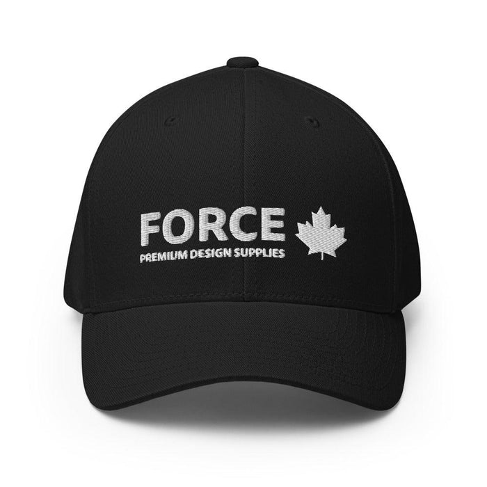 FORCE Structured Twill 3D Puff Embroidery Baseball Cap - Black & White - Billyforce Shop