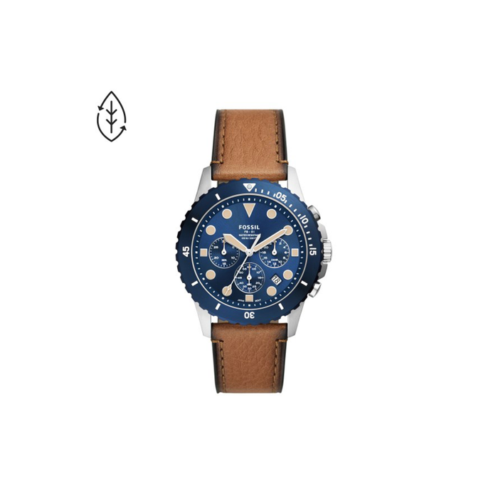 Fossil FB-01 Chronograph Tan Eco Leather Watch