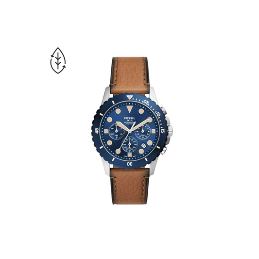 Fossil FB-01 Chronograph Tan Eco Leather Watch