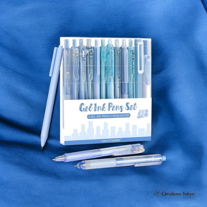 Four Candies Pastel Gel Ink Ballpoint Pen Set – 12-Pieces
