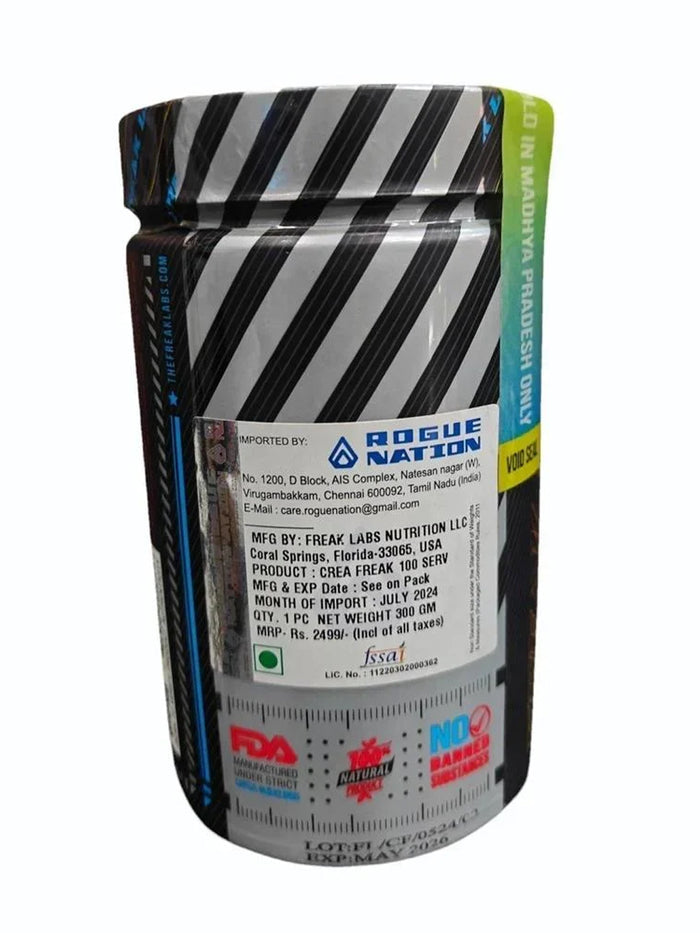 Freak Labs Crea Freak Creatine Monohydrate Unflavoured Powder (300 g)