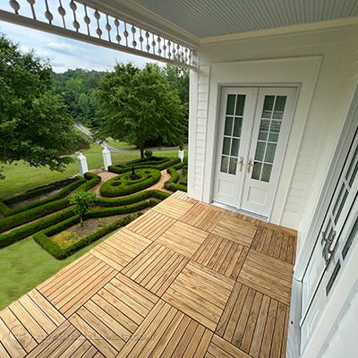 FSC Teak - Plantation Advantage Deck Tiles® 24 x 24 - Smooth - Advantage Lumber